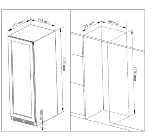 Винный шкаф MC WINE W180DB