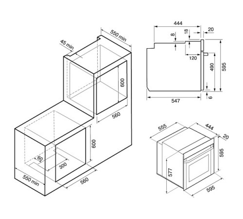 Духовой шкаф KRONA NERO max 60 BL/BL