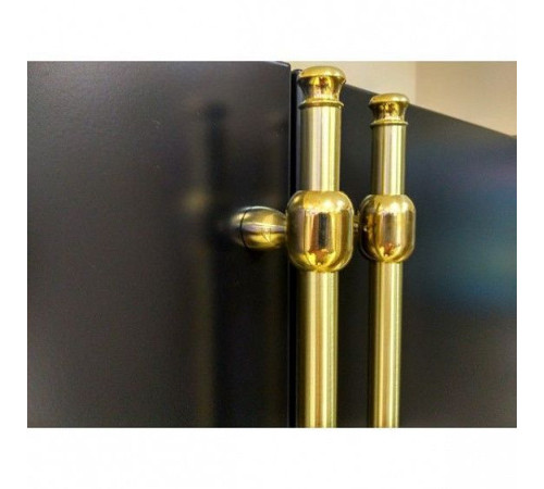 Холодильник IO MABE ORE24VGHFNM черный, ручки золото/бронза