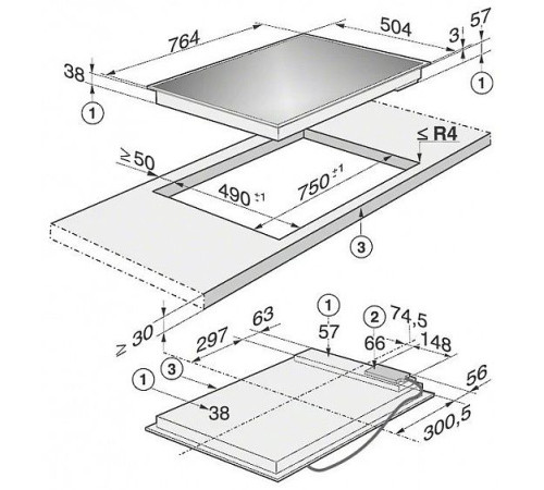 Варочная панель Miele KM 523