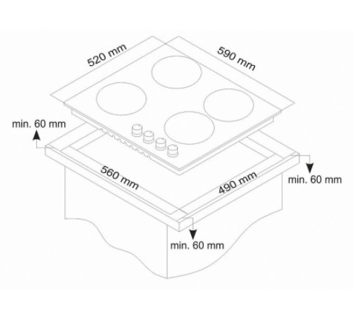 Газовая панель SIMFER H60V41O517