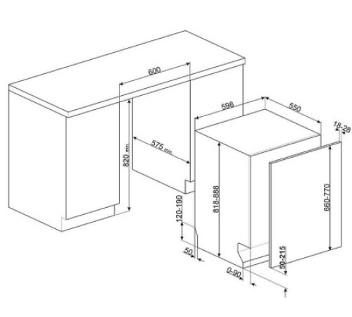 Посудомоечная машина SMEG STL333CL