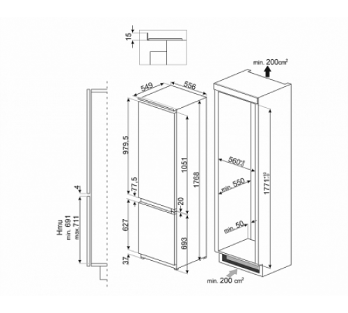 Холодильник SMEG C8174DN2E