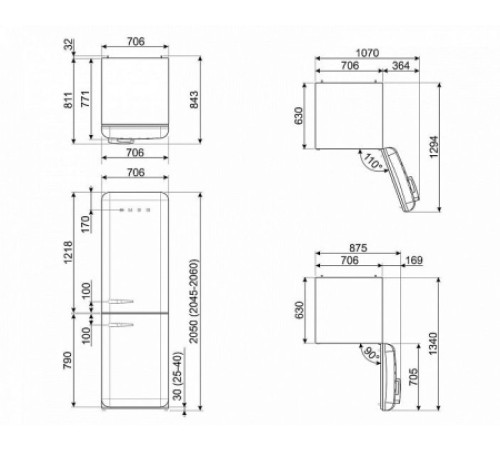Холодильник SMEG FAB38RCR5