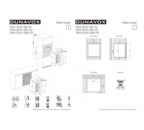 Винный шкаф DUNAVOX DAV-32.81DSS.TO