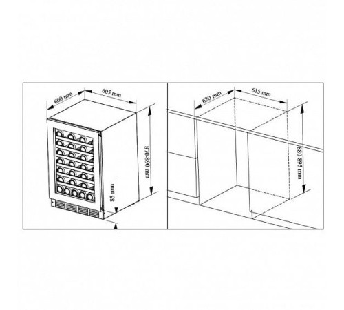 Винный шкаф CAVANOVA CV060DT