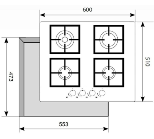 Газовая панель AKPO PGA 604 NGC-T BL