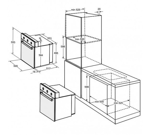 Электрический духовой шкаф DARINA 1U BDE 111 707 W