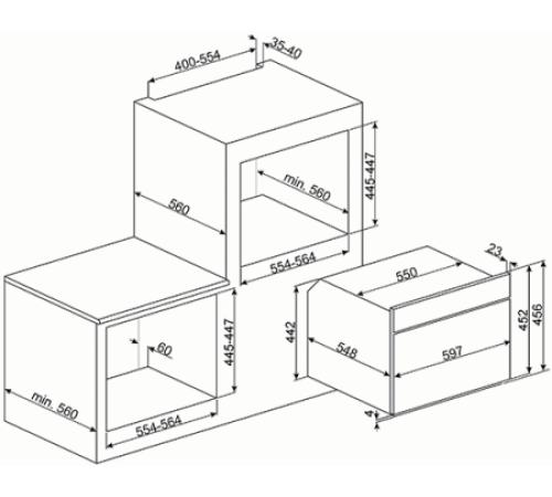 Электрический духовой шкаф SMEG sf4920mcx