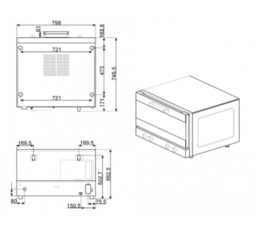 Конвекционная печь SMEG ALFA420H