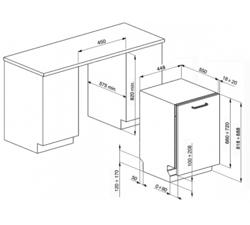 Посудомоечная машина SMEG STA4523IN