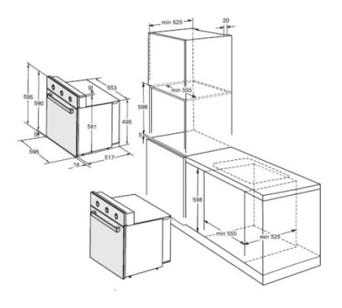 Электрический духовой шкаф DARINA 1v5 bde 111 705 b черный