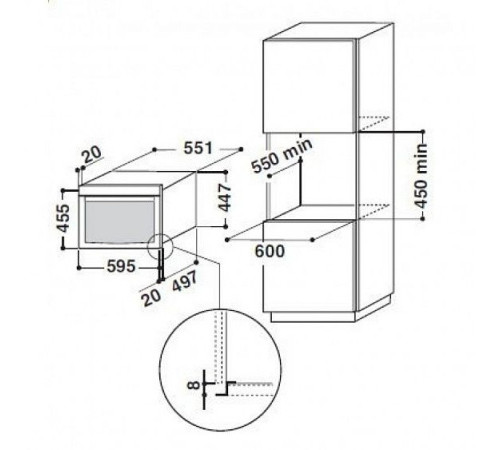 Микроволновая печь WHIRLPOOL AMW507/IX