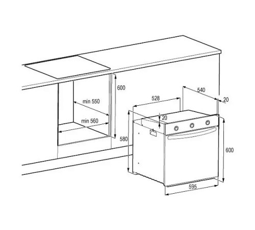 Духовой шкаф KUCHE CGM 167 B