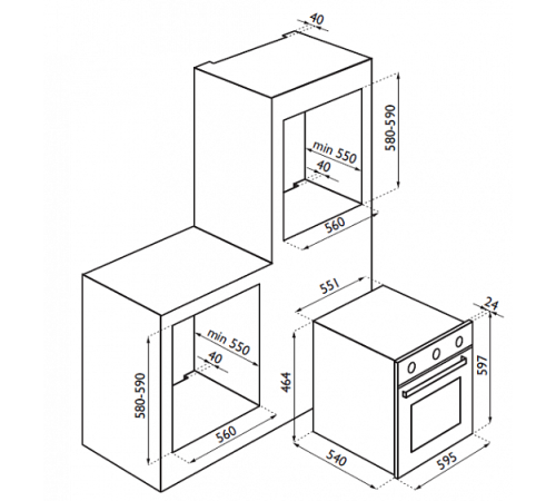 Духовой шкаф ARDESIA hx 020 ggx