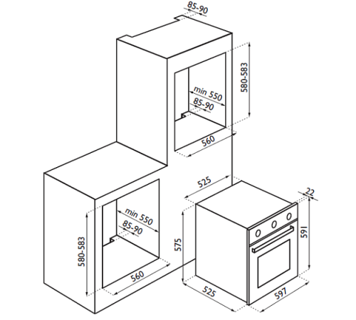 Духовой шкаф ARDESIA OBC606IC