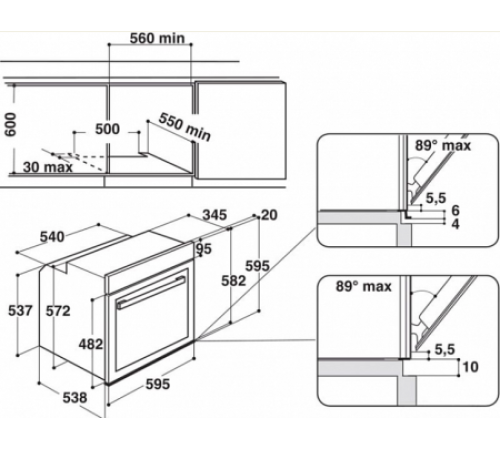 Духовой шкаф  WHIRLPOOL akzm 6610 wa