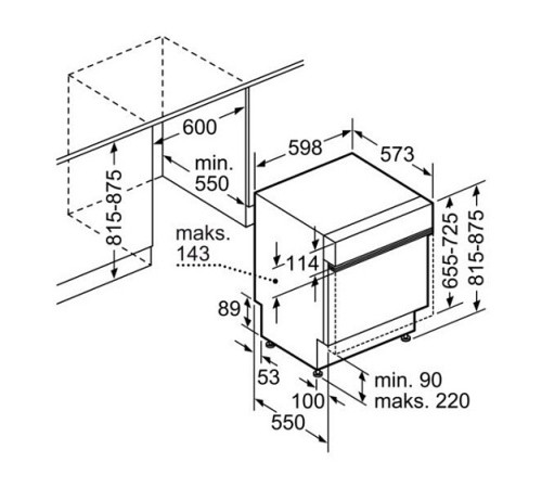 Встраиваемая посудомоечная машина SIEMENS SN 536S01KE