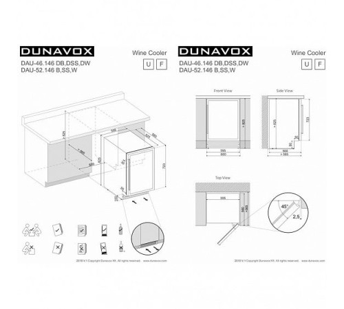Винный шкаф DUNAVOX DAU-39.121DW
