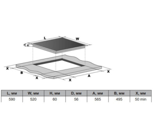 Варочная поверхность DARINA 6Р ЕI 303 B