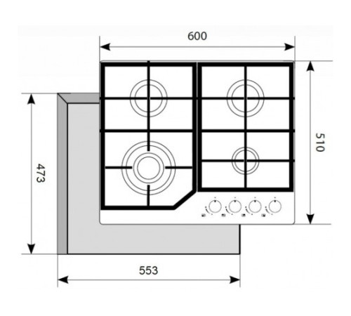 Газовая панель AKPO PGA 604 HGC-T IV