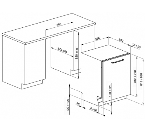 Посудомоечная машина SMEG ST65225L