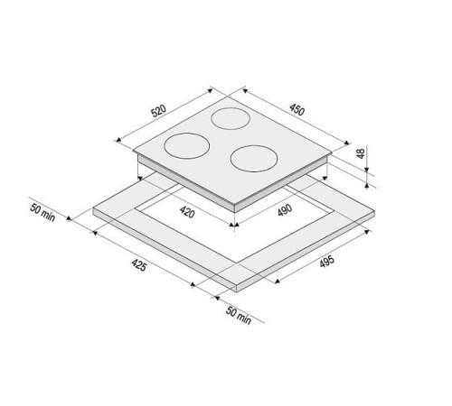 Варочная поверхность KRONA CORSO 45 BL