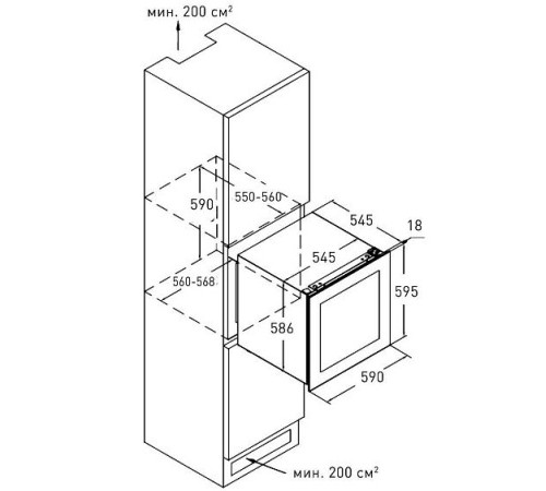 Винный шкаф ZUGEL ZCWI360DB