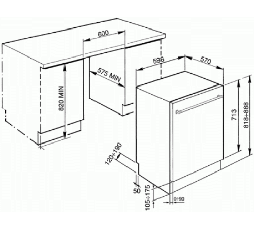 Посудомоечная машина SMEG STX13OL