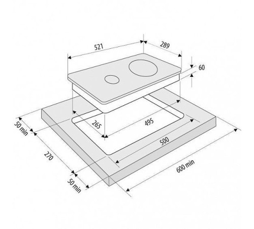 Варочная панель KRONA CORTO 30 BL