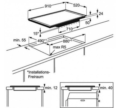 Поверхность AEG hk 956970 fb