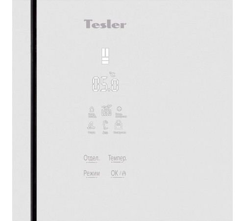 Холодильник TESLER RFD-361I WHITE GLASS