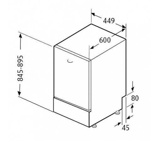 Посудомоечная машина KRONASTEEL Riva 45 FS WH