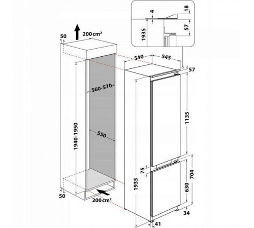 Холодильник KITCHENAID KC20 T632 SP