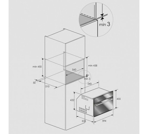 Духовой шкаф FULGOR LO 4512 TC BK