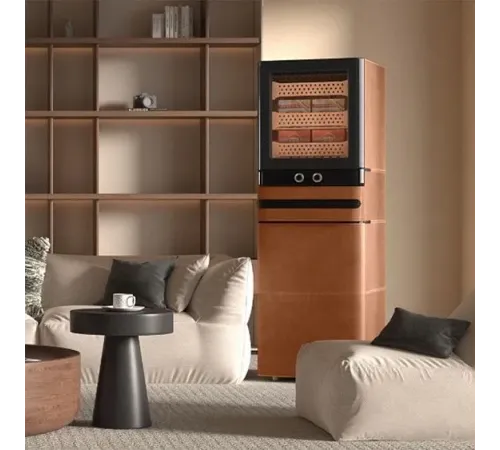 Сигарный шкаф AFIDANO L6 (Коньячная кожа)