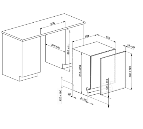 Посудомоечная машина SMEG stp364s