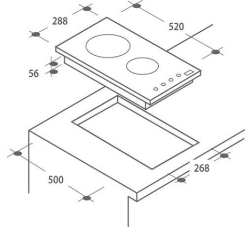 Индукционная стеклокерамич. панель Candy CDI 30