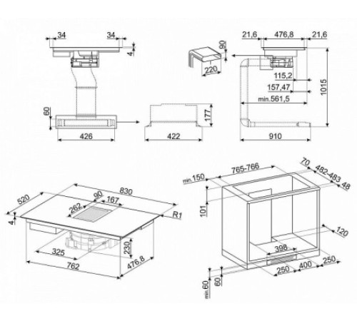 Индукционная варочная панель SMEG HOBD682D1
