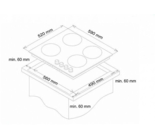 Электрическая варочная панель SIMFER H60D17B015