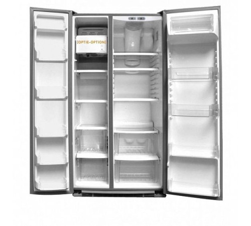 Холодильник IO MABE ORGF2DBHFNM черный, ручки золото/бронза