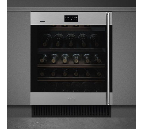 Встраиваемый винный шкаф SMEG CVI338LWX2