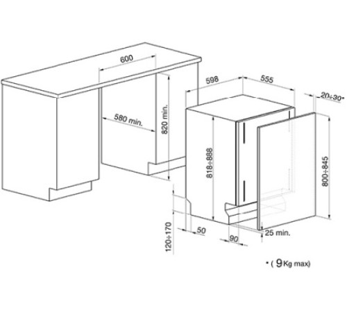 Посудомоечная машина SMEG STLA825A-1