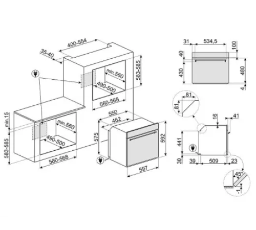 Духовой шкаф SMEG SOP6302S2PN