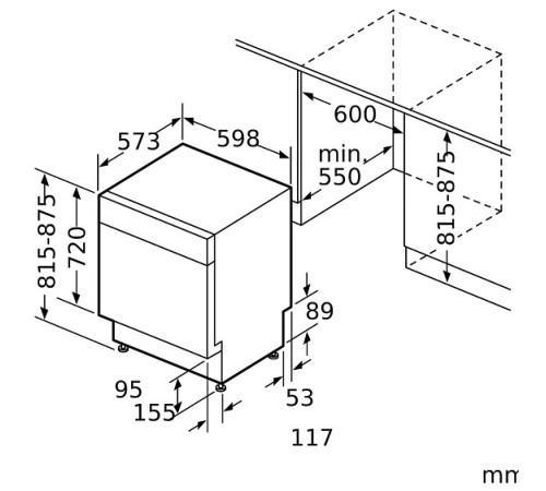 Посудомоечная машина BOSCH SMU 4HAW48S