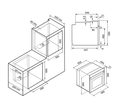 Духовой шкаф KRONA Quendel 60 BL/S