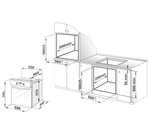Встраиваемый электрический духовой шкаф Gefest ДА 602-02 К93
