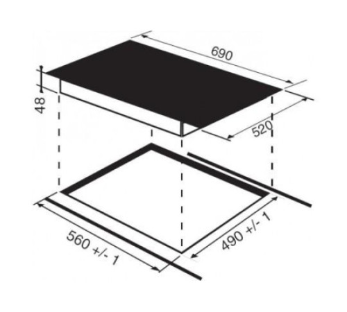 Поверхность HOTPOINT-ARISTON kis 644 ddz