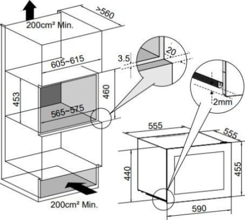 Микроволновая печь SAMSUNG MC32K7055CK/BW