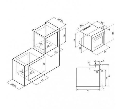 Духовой шкаф FORNELLI FET 45 RISPETTO WH